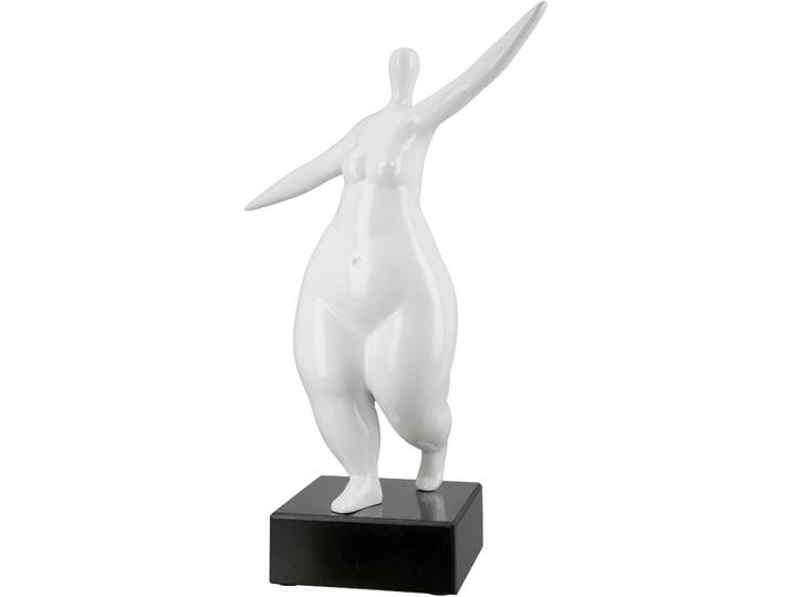 Dekofigur CASABLANCA BY GILDE Skulptur Lady , weiß, B:28cm H:37cm T:14cm, Kunstharz, Dekofiguren, Dekofigur