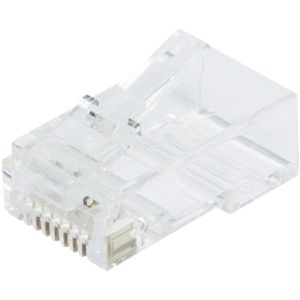 LogiLink Modularstecker MP0002, Cat.5e, RJ45, ungeschirmt, zum Crimpen, 100 Stück