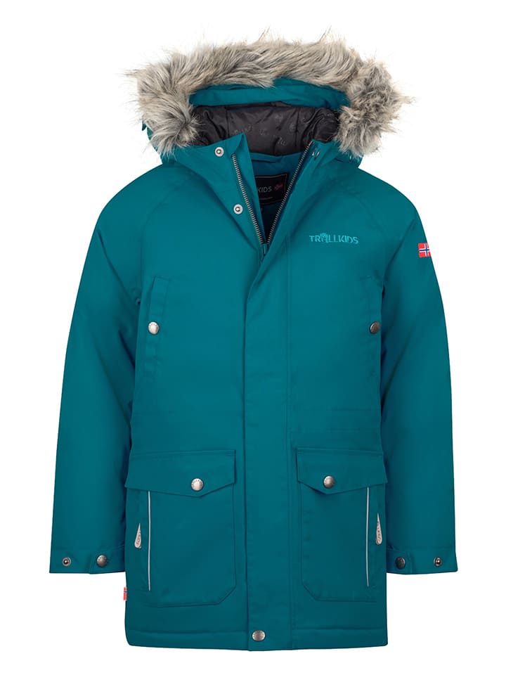 Trollkids Parka "Nordkapp" in Blau - 104