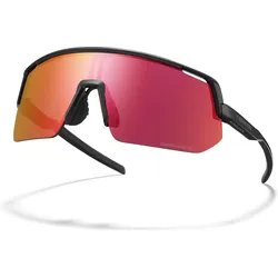 Shimano, Unisex, Sportbrille, Unisex Brille Technium L-RD (matt orange-red gold mirror, Matte Black, Rot), Rot, Schwarz