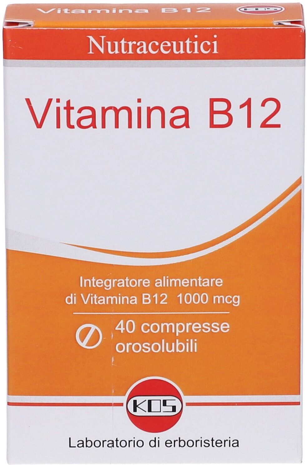 KOS Srl Nutraceutici, Vitamina B12 1000 mcg, 40 Compresse