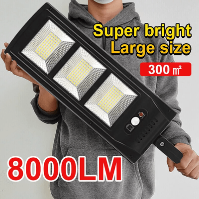 PRiME Commercial Solar Street FloodLight LED Light Outdoor Area Dusk To Dawn Wall Lamp With Remote, IP65 Waterproof Security 2000 Brightness 180smd+remote