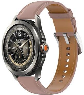 United Xiaomi Watch S4 Band Genuine Leather Watch Strap With Stainless Steel Quick Release Buckle dark Pink
