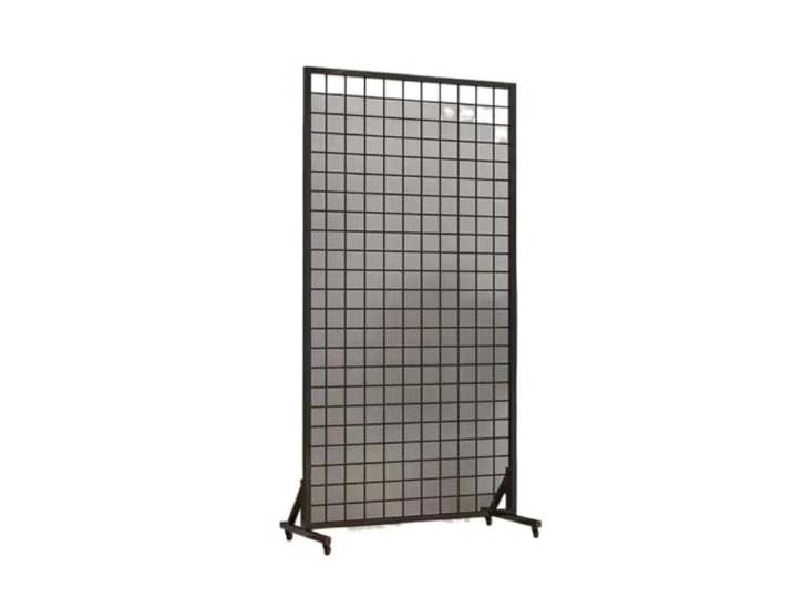 ZGCrumphant Gitterwand Paneele Turm Mobiles Regal aus Stacheldraht Ausstellungsstand for Malerei und Kalligraphie im Schulkindergarten(Black,150Cm Height 150cm)