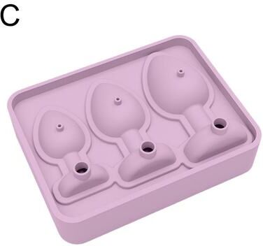 Lush Living Finds Novelty Ice Cube Mold Funny Silicone Ice Tray For Cocktails, Whiskey & Party Drink purple