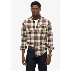 Superdry für Herren. M4011047A Braunes Holzfällerhemd (S), Lässig, Baumwolle, Langarm