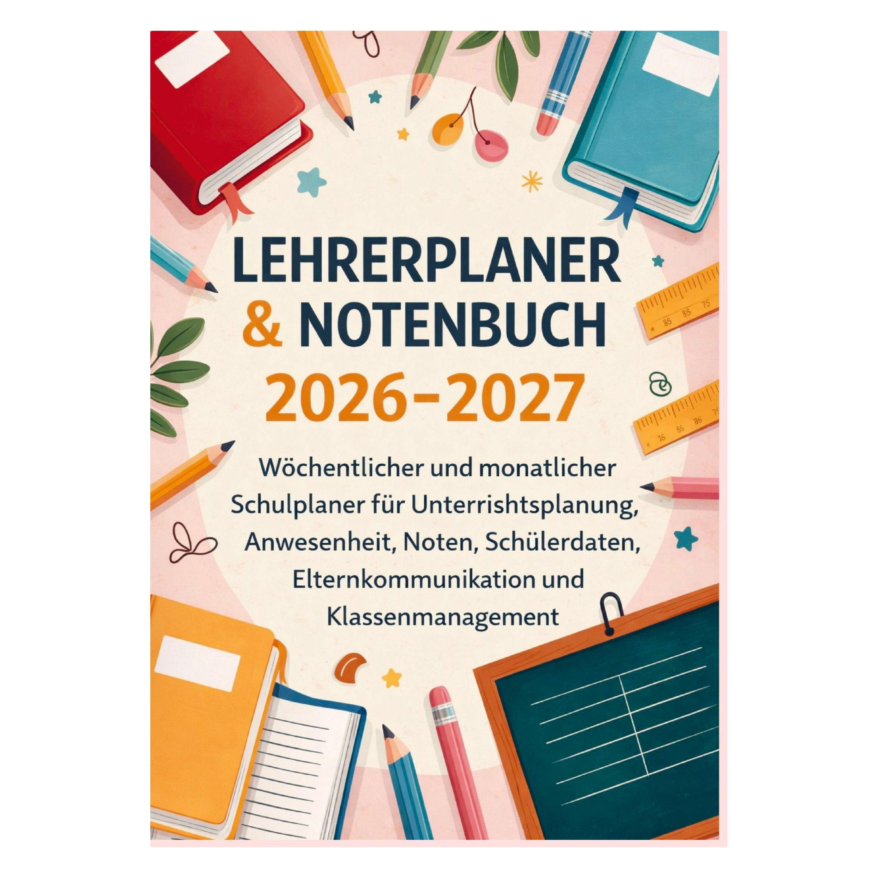 Bookmundo Direct Lehrerplaner & Notenbuch 2026-2027: Wöchentlicher und monatlicher Schulplaner für Unterrichtspl (1 Woche / 2 Seiten) (69217108)