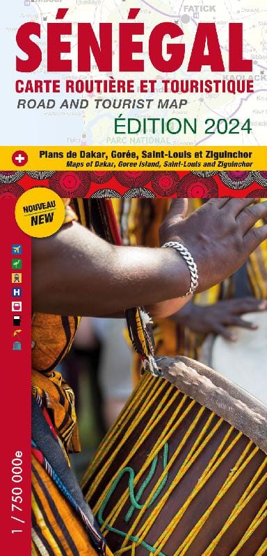 Carte routière et touristique - Sénégal 2024   Laure Kane