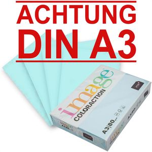 Antalis Kopierpapier Image Coloraction Lagoon, A3, 80g/qm, hellblau, 500 Blatt