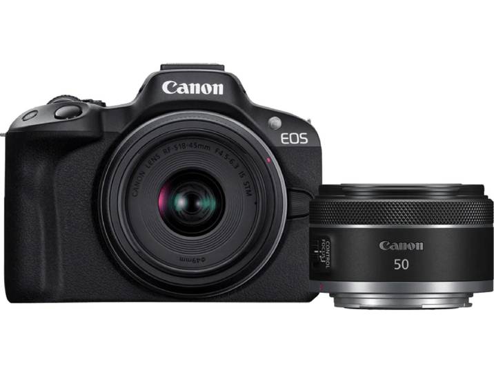 Canon EOS R50 + RF-S 18-45mm f/4.5-6.3 IS STM + RF 50mm f/1.8 STM