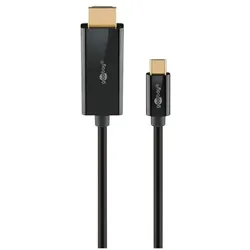 goobay Adapterkabel USB-C auf HDMI schwarz 2 m schwarz