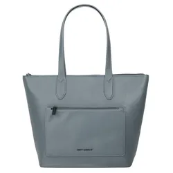 Shopper BETTY BARCLAY, Damen, Gr. B/H/T: 42cm x 30cm x 13cm onesize, blau, Kunstfaser, leicht glänzend, unifarben, Taschen Shopper