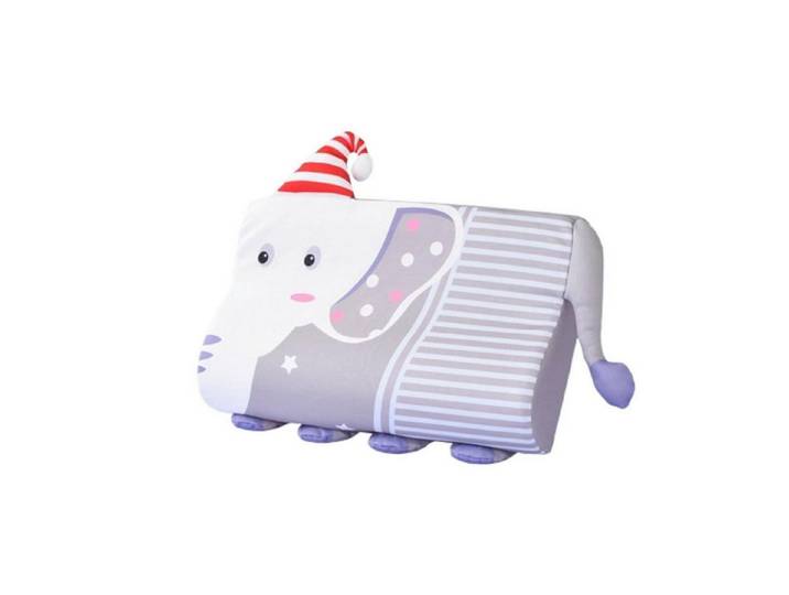 LuxusKollektion Kinderdaunenkissen Kinderkissen Ergonomisch Atmungsaktiv Kawaii Elefant 60*40 cm