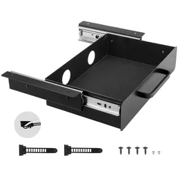 VEVOR Untertisch Schublade 385x230x76 mm, Unterbau Schreibtisch, versteckter Schreibtisch-Aufbewahrungs-Organizer, Bleistiftschublade unter dem Tisch für Sitz-Steh-Arbeitsplätze im Büro und zu Hause