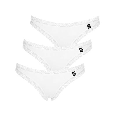String LIKE IT "3er Pack Damen String Olivia", Damen, Gr. L, Stoff, weiß, Stoff, Obermaterial: 92% Polyamid PA. 8% Elasthan EL., Unterhosen String