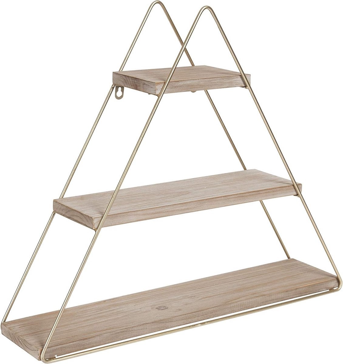 Driehoekige Wandplank met 3 Niveaus - Drijvend Metalen Hoekrek voor Decoratie en Opslag
