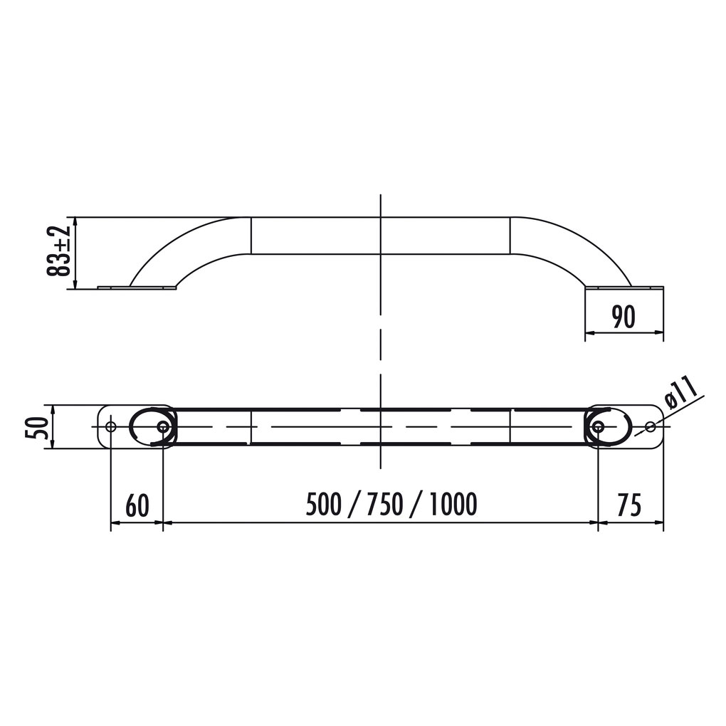 Hailo Professional Hailo Haltegriff Edelstahl 1000mm Länge