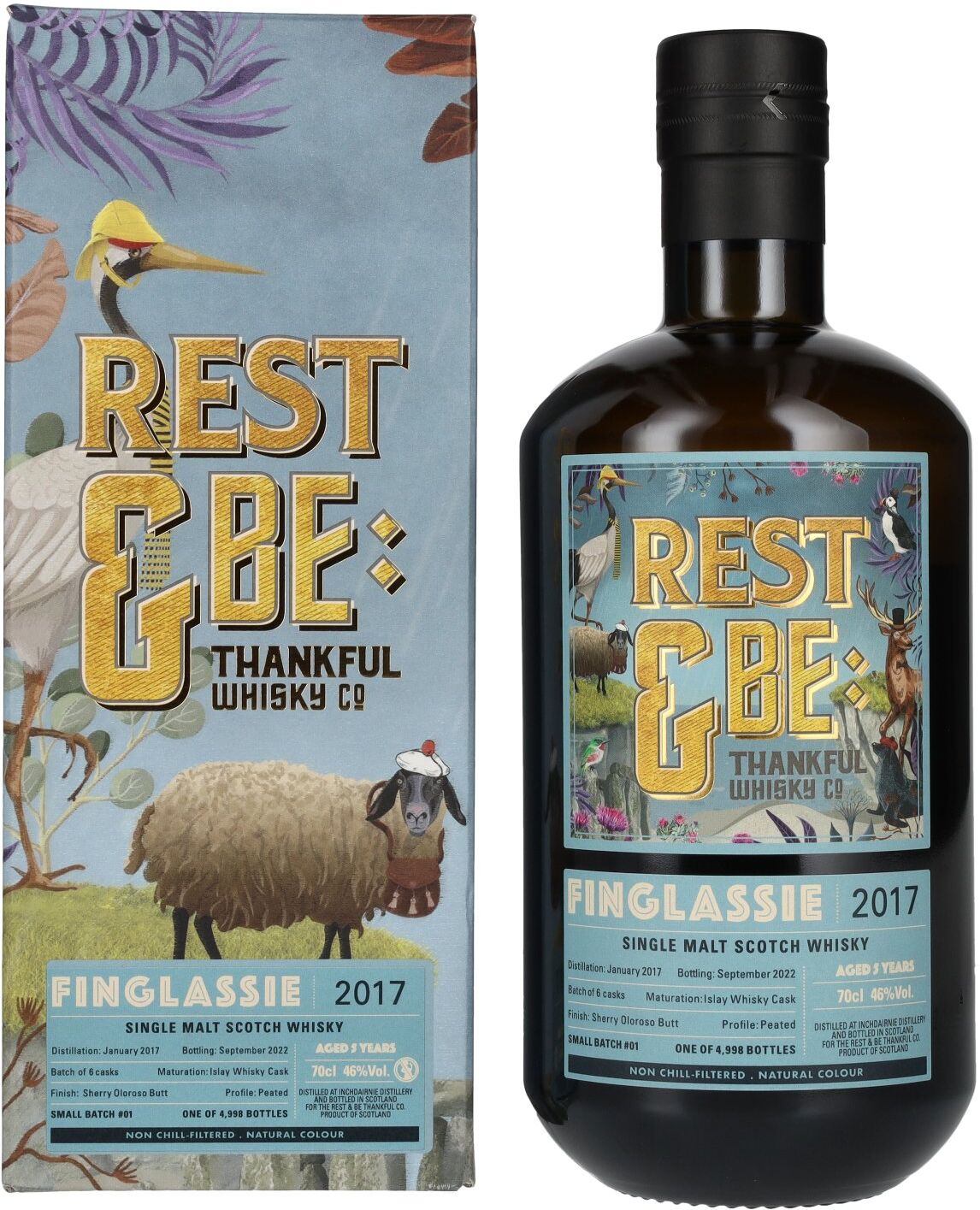 Rest & Be Thankful Whisky & Rum Rest & Be Thankful Finglassie 5 Years Old Single Malt 2017 46% Vol. 0,7l in Geschenkbox