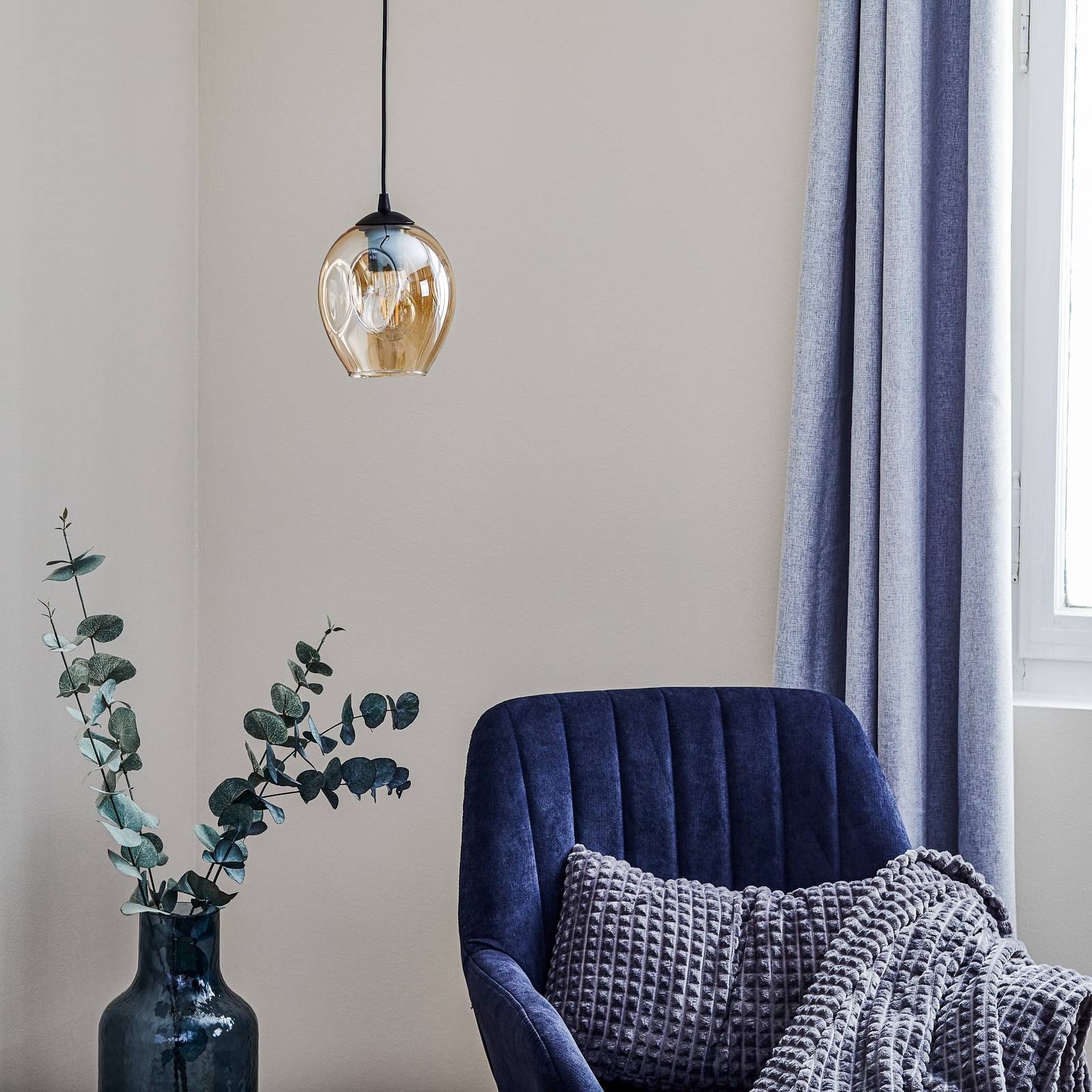 Glass Pendant Light Starla EMIBIG LIGHTING, dimmable, Black, Living / Dining Room, Glass, Modern, Ceiling Light