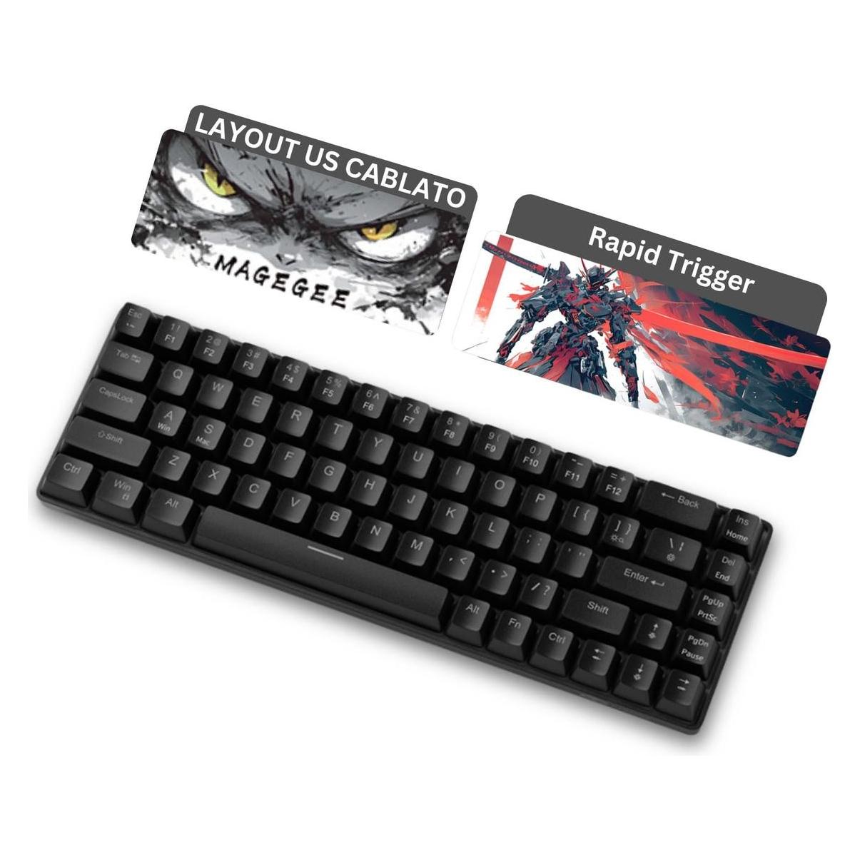 MageGee MK-BOX Mechanische Tastatur - Schwarz - RGB - Amethyst-Schalter - US-Layout (US, Kabelgebunden) (6971969728646)