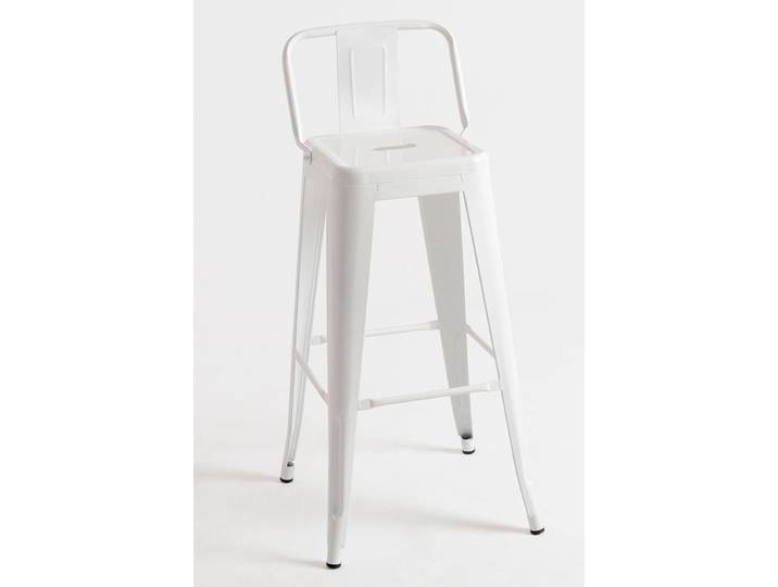 2er Set Torix Hocker mit Rückenlehne 100 cm - Weiß