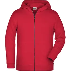 James & Nicholson Kinder Kapuzen Sweatjacke 8026K red XS