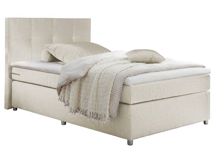 Esposa Boxspringbett MANOLO, Ivory, Stoff