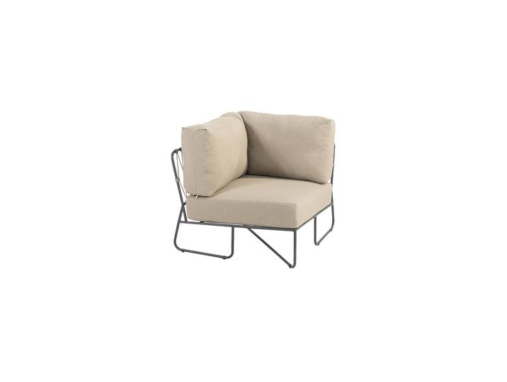4Seasons Prego Taste Eck-Modul Anthrazit/Taupe inkl.3 Kissen