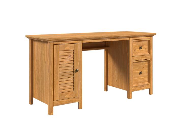 Bureau massif 150 x 75 x 55cm Marron/Pin