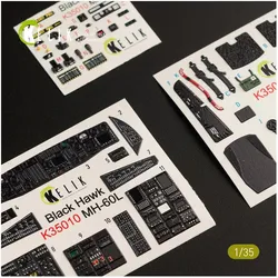 Kelik MH-60L Black Hawk interior 3D decals for Kitty Hawk / Zimimodel kit