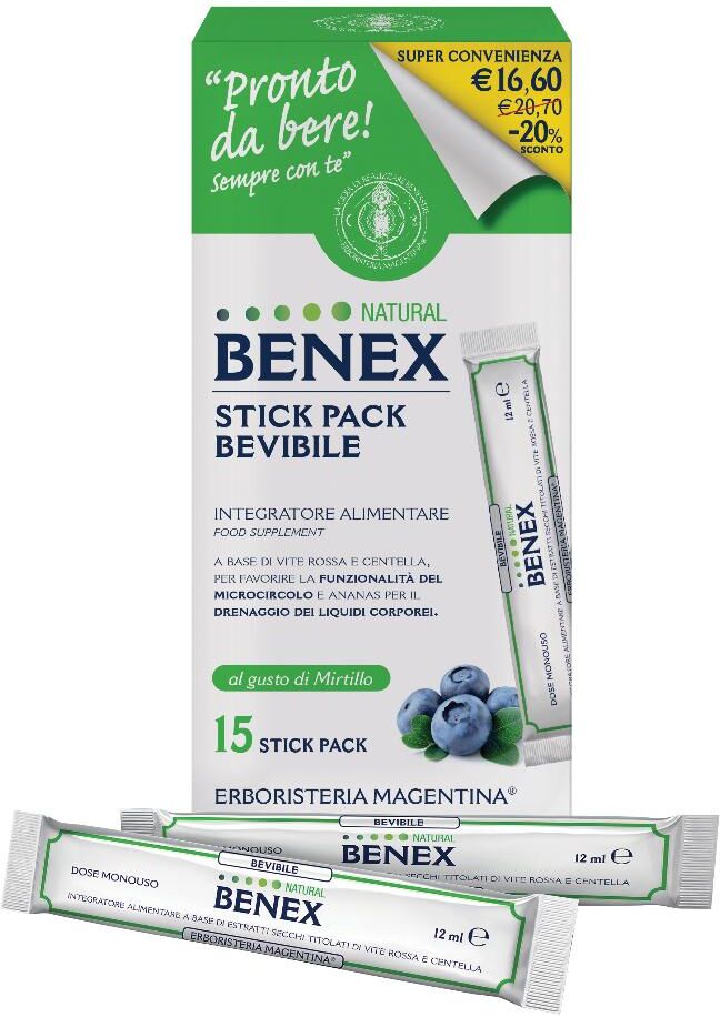ERBORISTERIA MAGENTINA Srl BENEX BEVIBILE 15STICK 12ML TP