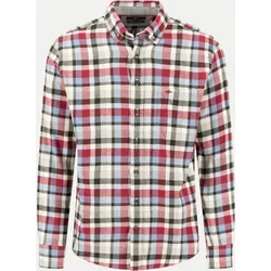 Casual-Fit Flanellhemd mit Button-Down-Kragen Mehrfarbig XL