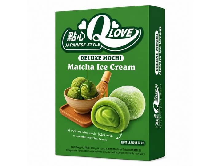 QLove Mochi Deluxe Glace au Matcha 168 g