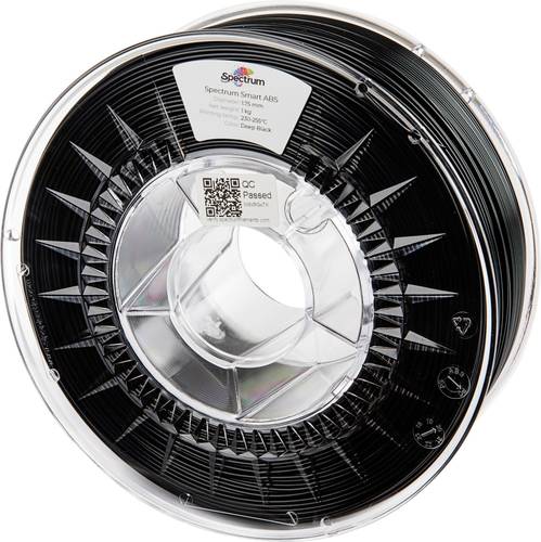 Spectrum Filaments 80088smart ABS Filament ABS schlagfest 1.75mm 1000g Deep Black, Schwarz 1St.