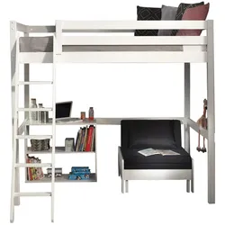 HOCHBETT Karolina 209x190x215 aus Massivholz+MDF in Weiß
