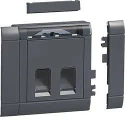 Hager Einbauset Daten 2 RJ45 Type 04 front gs