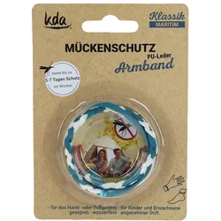 MÜCKENSCHUTZ Armband PU-Leder maritim KDA 1 St