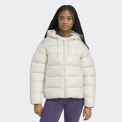 Winterjacke ADIDAS SPORTSWEAR "ESSENTIALS CLIMAWARM KUNSTDAUNEN PUFFER", Damen, Gr. XXL, beige (wonalu), Obermaterial: 100% Polyester, Jacken Winterjacke