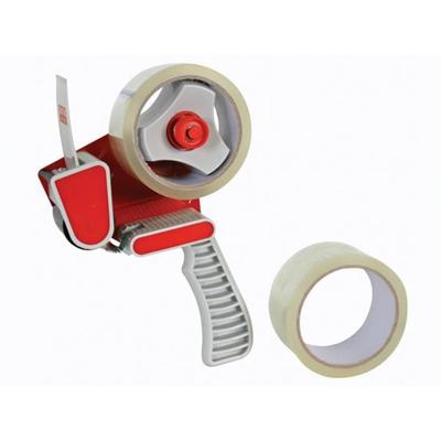 Perel Packband-Handabroller, 2 Rollen, Profi-Qualität