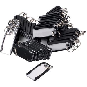 Pavo Schlüsselanhänger Magnettag 8012152, Kunststoff, schwarz, magnetisch, 50 Stück