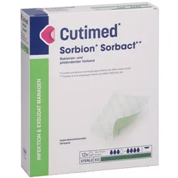 Cutimed Sorbion Sorbact Wundauflage 10x10 Cm 12 St