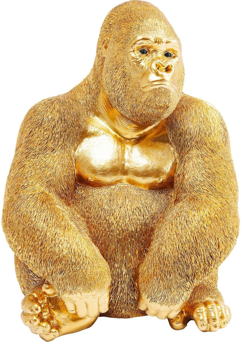 Kare Design Decoratief Beeld Gouden Gorilla medium