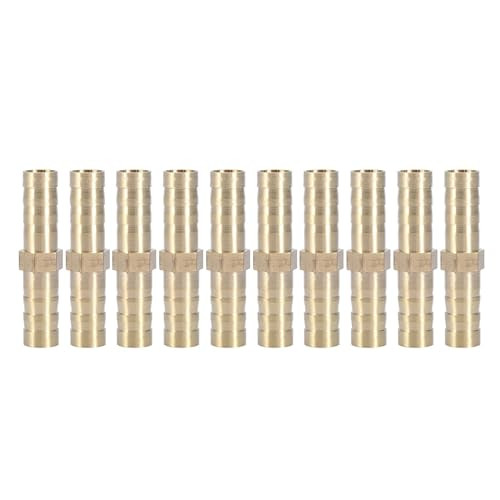Messing slangverbinder 8mm - Rechte 2-weg pijpverbinder met prikkeldraad