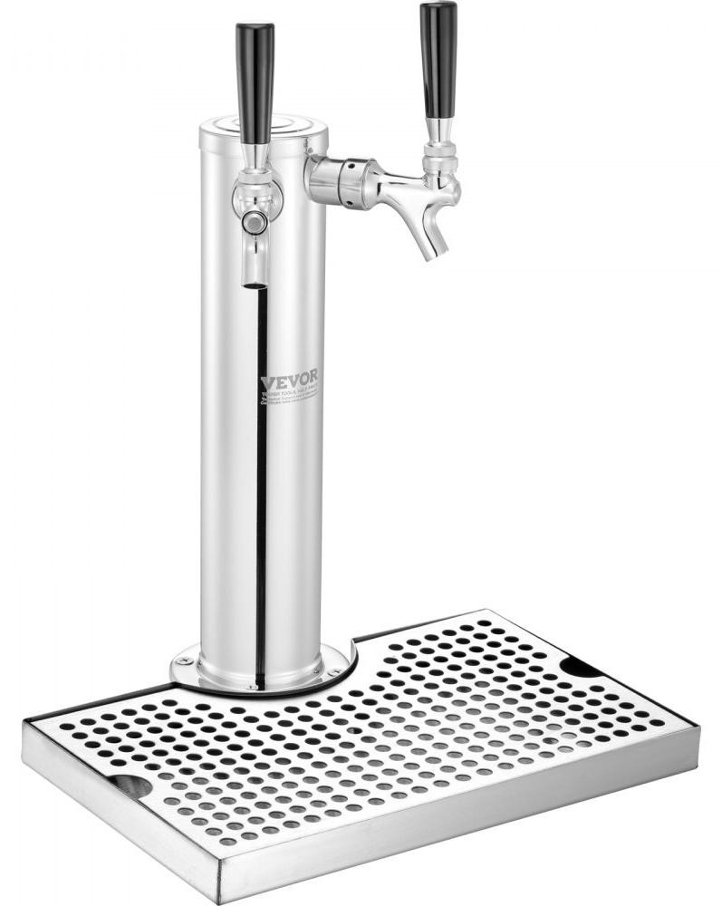 Selius Biertap Dispenser met Dubbele Kraan, W21.8 Gasregelaar en A-System Vatkoppeling
