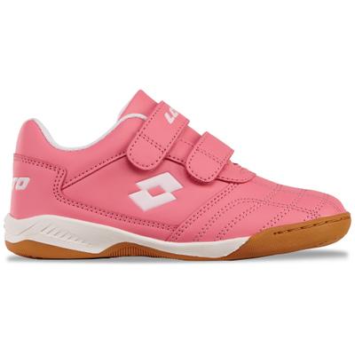 Hallenschuh LOTTO, Mädchen, Gr. 33, pink (fr.pink, weiß), Synthetik, mehrfarbig, Schuhe Hallenschuh, - mit nicht-färbender Sohle