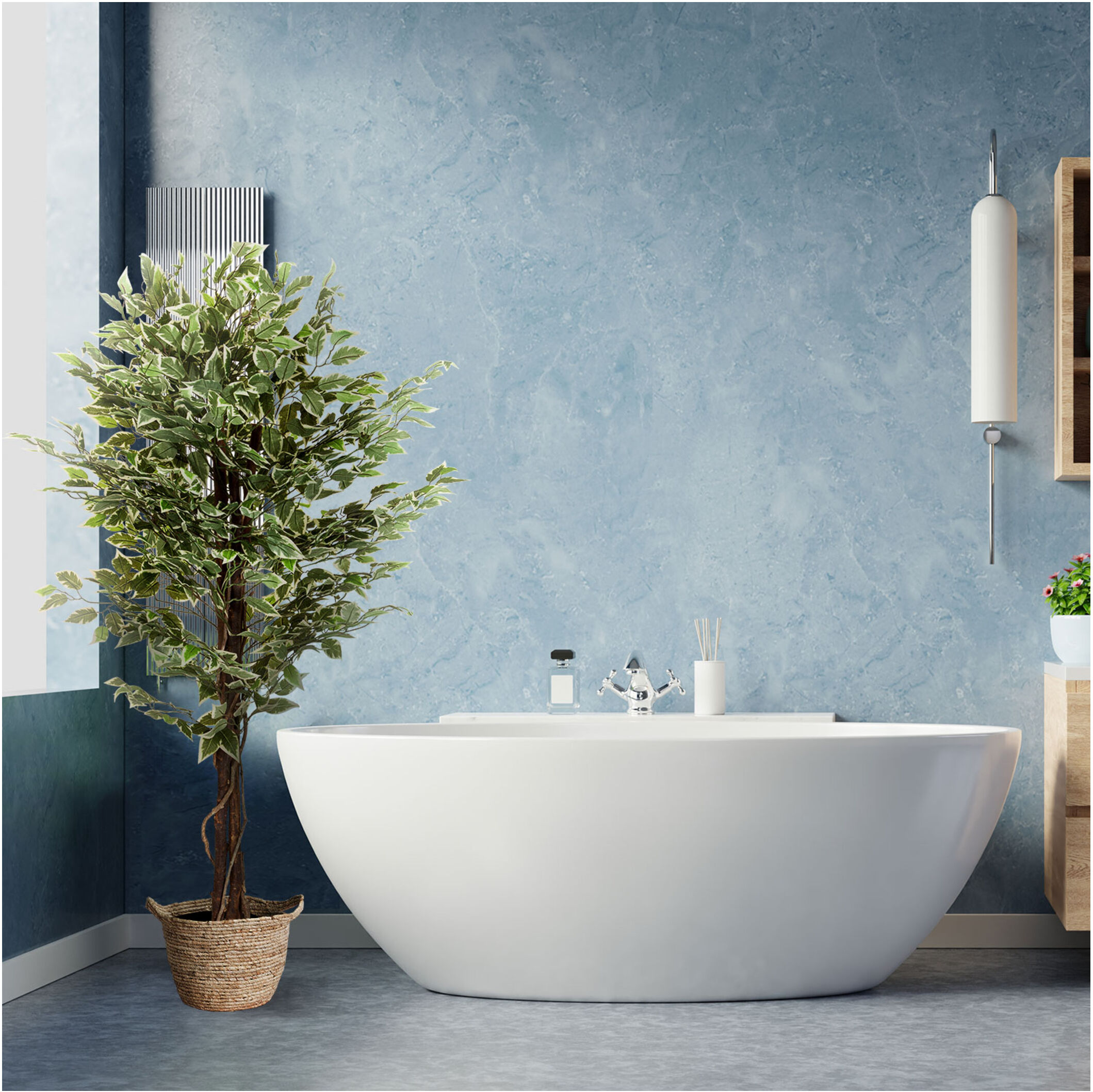 HJH OFFICE Kunstpflanze / Kunstbaum FICUS Kunststoff