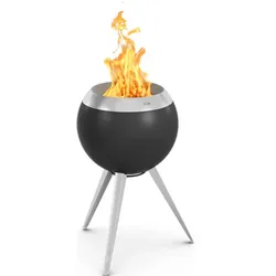 MOON 45 Feuerschale Ø 45 cm Silber / hoch