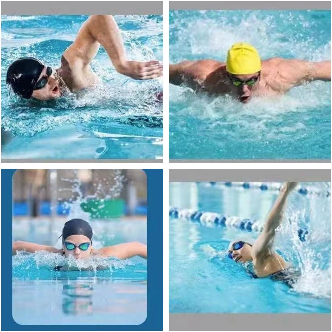INF Silikon-Schwimm-Handpaddles Paar — Ergonomische Trainings-Paddles zur Verbesserung der Schlageffizienz und Armmuskulatur Schwarz