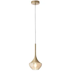 Fabas Luce Apollo Pendelleuchte aus Metall und mundgeblasenem Glas - modernes Design, E27-Fassung, höhenverstellbar bis 2000 mm, ideal für die Innenbeleuchtung