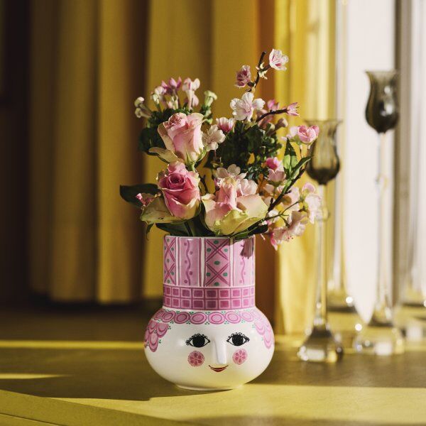 Bjørn Wiinblad Olga Vase H15cm, Pink